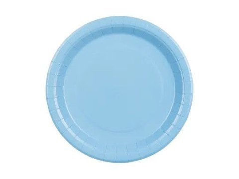 Partydeco Talerz jednorazowy jasny niebieski papier śr. 230mm 6 szt Partydeco (TPP102-001J)