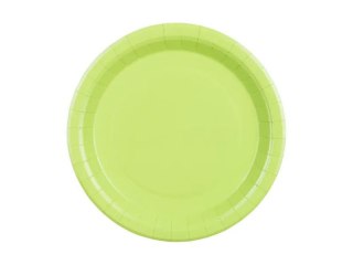 Partydeco Talerz jednorazowy jasny zielony papier śr. 230mm 6 szt Partydeco (TPP102-102)