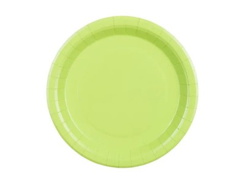 Partydeco Talerz jednorazowy jasny zielony papier śr. 230mm 6 szt Partydeco (TPP102-102)