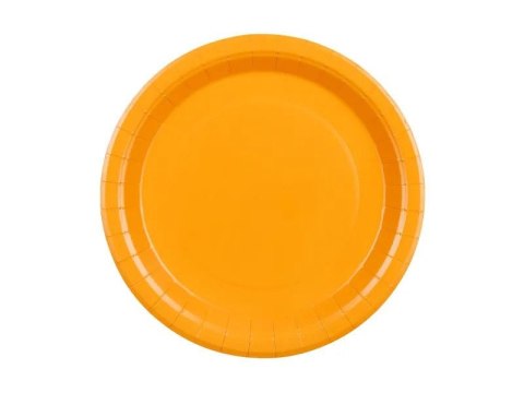 Partydeco Talerz jednorazowy pomarańczowe papier śr. 230mm 6 szt Partydeco (TPP102-005J)