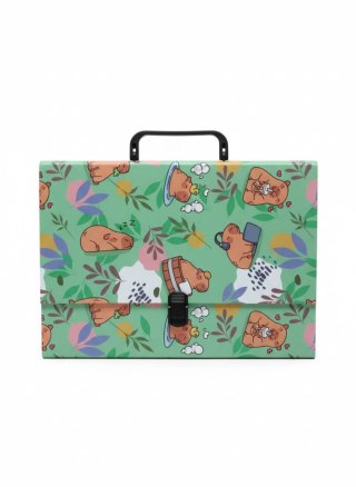 Penmate Teczka kartonowa na klips KAPIBARA ŁĄKA t0120 Z RĄCZKĄ A4 mix Penmate (TT9231)