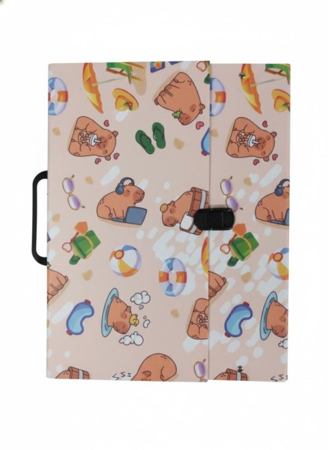 Penmate Teczka kartonowa na klips KAPIBARA PLAŻA t0119 Z RĄCZKĄ B4 mix Penmate (TT9235)