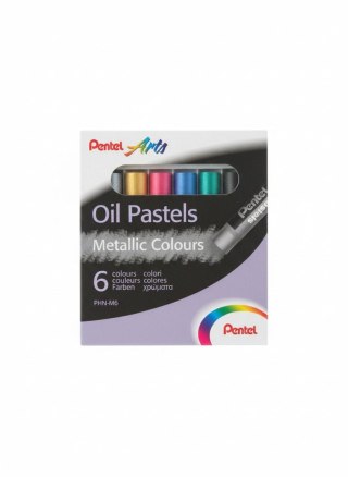 Pentel Pastele olejne 6kol fluorescencyjne 840010402483 6 kol. Pentel (PHN-M6)
