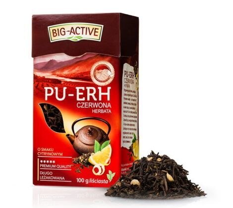 Big Active Herbata pu-erh liściasta z cytryną 100 g Big Active (94337)