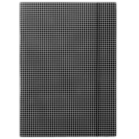 Donau Teczka kartonowa na gumkę w kratkę A4 czarny 400g Donau (FEP01)