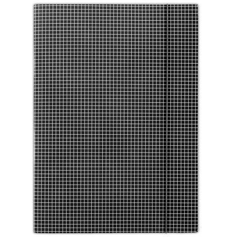 Donau Teczka kartonowa na gumkę w kratkę A4 czarny 400g Donau (FEP01)