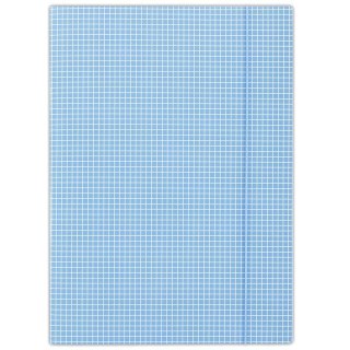 Donau Teczka kartonowa na gumkę w kratkę A4 niebieski 400g Donau (FEP10)