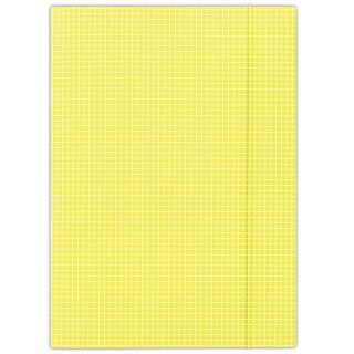 Donau Teczka kartonowa na gumkę w kratkę A4 żółty 400g Donau (FEP11)