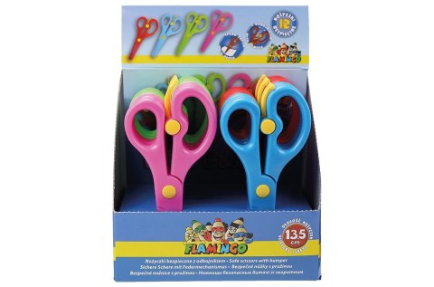 Flamingo Nożyczki dla dzieci bezpieczne z odbojnikiem 13,5cm