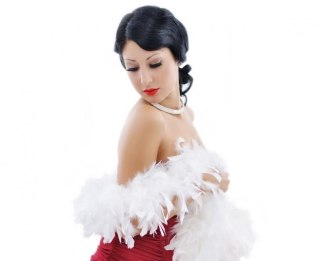 Godan Akcesoria do kostiumów Boa białe, 180 cm, 40 g Godan (YH-BOAB)