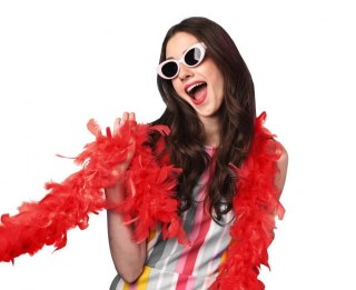 Godan Akcesoria do kostiumów Boa czerwone, 180 cm, 40 g Godan (YH-BOAR)