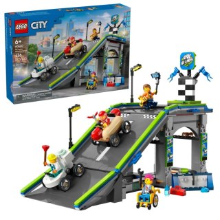 Lego Klocki konstrukcyjne City Bez granic: tor z rampami dla wyścigówek Lego (60460)