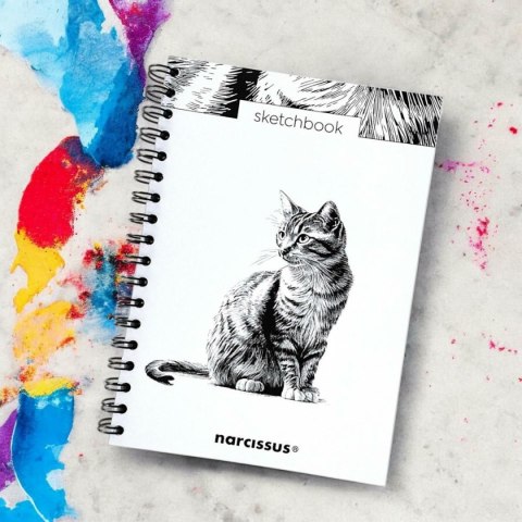 Narcissus Blok artystyczny szkicownik KOT B5 120g 60k Narcissus