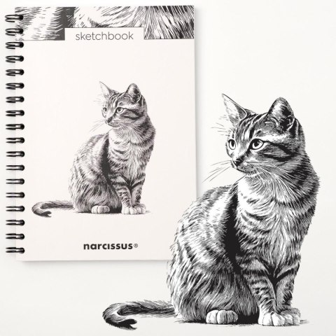 Narcissus Blok artystyczny szkicownik KOT B5 120g 60k Narcissus