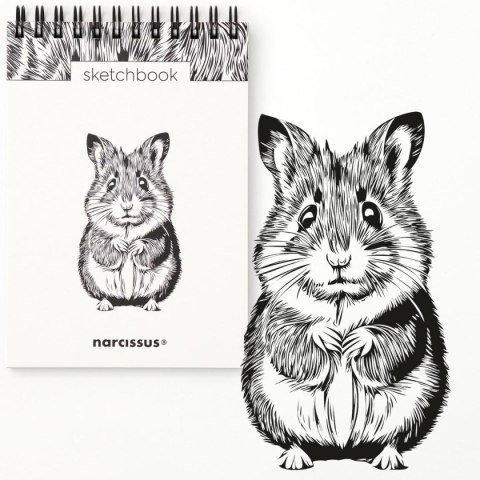 Narcissus Blok artystyczny szkicownik chomik A6 120g 60k Narcissus