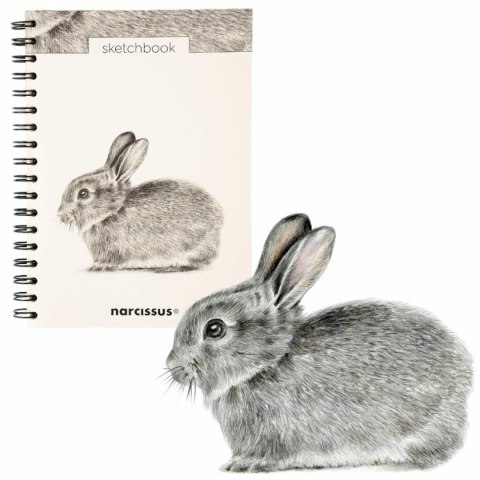 Narcissus Blok artystyczny szkicownik królik B5 120g 60k Narcissus