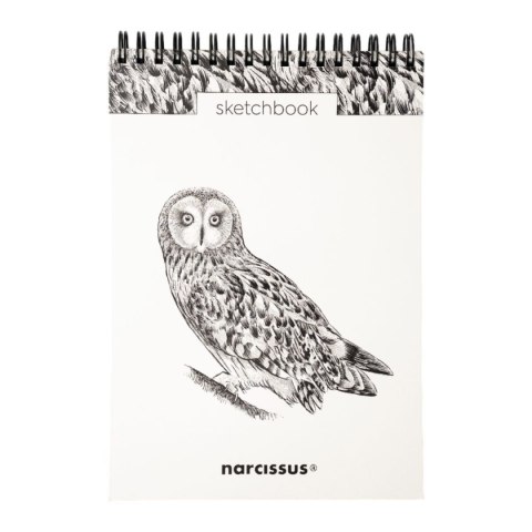 Narcissus Blok artystyczny szkicownik sowa A5 120g 60k Narcissus