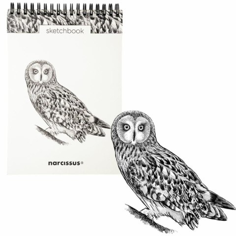 Narcissus Blok artystyczny szkicownik sowa A5 120g 60k Narcissus