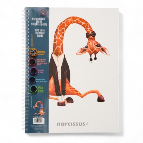 Narcissus Notes (notatnik) zyrafa A4 80k. krata Narcissus