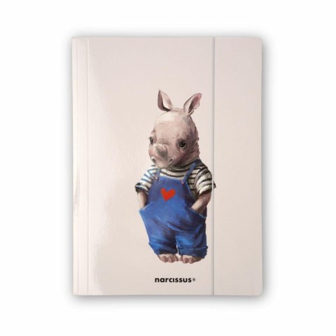 Narcissus Teczka kartonowa na gumkę nosorożec A4 mix 270g Narcissus