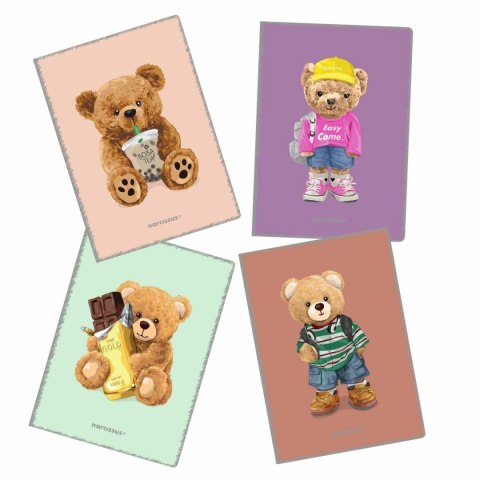 Narcissus Zeszyt Teddies A4 60k. 80g krata Narcissus