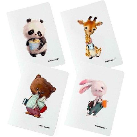 Narcissus Zeszyt cute PP A4 60k. 80g krata Narcissus