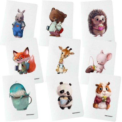 Narcissus Zeszyt cute PP A5 60k. 80g krata Narcissus