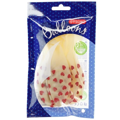 Partydeco Balon gumowy serca przezroczyste 300mm Partydeco (SB14C-228-099R-6)