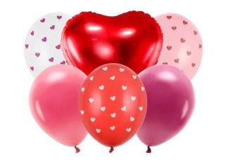 Partydeco Balon gumowy zestaw Be mine valentine mix 300mm Partydeco (ZB1)