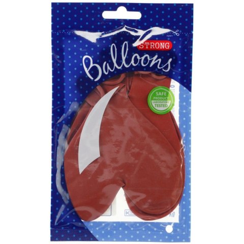 Partydeco Balon kształty serca Serca czerwony 6 szt Partydeco (092S-6)