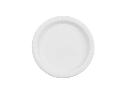 Partydeco Talerz jednorazowy biały papier śr. 180mm 6 szt Partydeco (TPP90-008)
