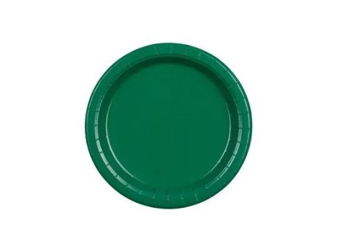 Partydeco Talerz jednorazowy ciemny zielony papier śr. 180mm 6 szt Partydeco (TPP90-012C)