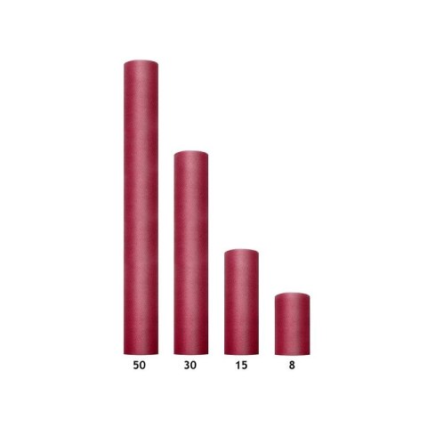 Partydeco Tiul tiul 0,36 bordowa Partydeco (TIU30-082)