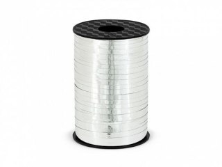 Partydeco Wstążka 5x225 [mm x m] srebrna Partydeco (PRM5-018)