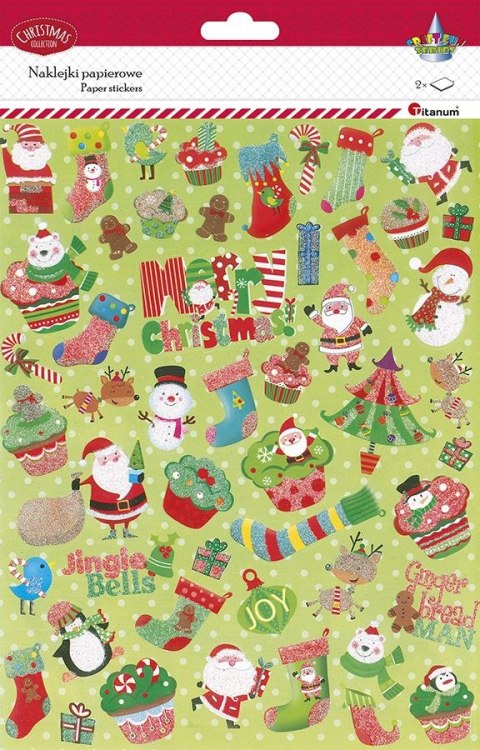 Titanum Naklejki świąteczne Craft-Fun Series papierowe 2 plansze Titanum (19ZJ-002A)