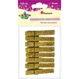Titanum Ozdoba drewniana Craft-Fun Series klamerki brokatowe Titanum (363167)
