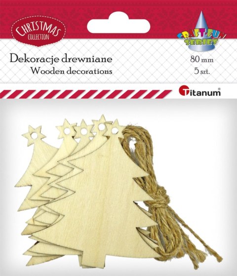 Titanum Ozdoba drewniana Craft-Fun Series zawieszka choinka Titanum (5903714533671)