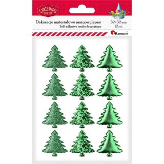 Titanum Ozdoba materiałowa Craft-Fun Series samoprzylepna Zielone choinki Titanum (BJ25042715)