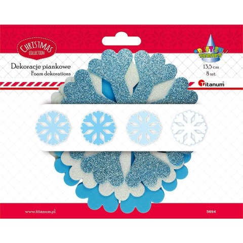 Titanum Ozdoba piankowa Craft-Fun Series płatki śniegu 8 szt Titanum (5694)