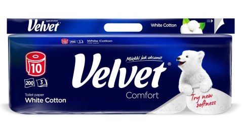 Velvet Papier toaletowy White Cotton kolor: biały 10 szt Velvet