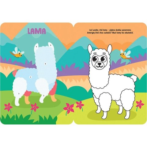 Aksjomat Książka dla dzieci Koloruję i naklejam. Zwierzątka w zoo. Duże naklejki od 3 lat Aksjomat