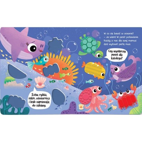 Aksjomat Książka dla dzieci Spotkanie w oceanie. Książeczka sensoryczna dla maluszka Aksjomat