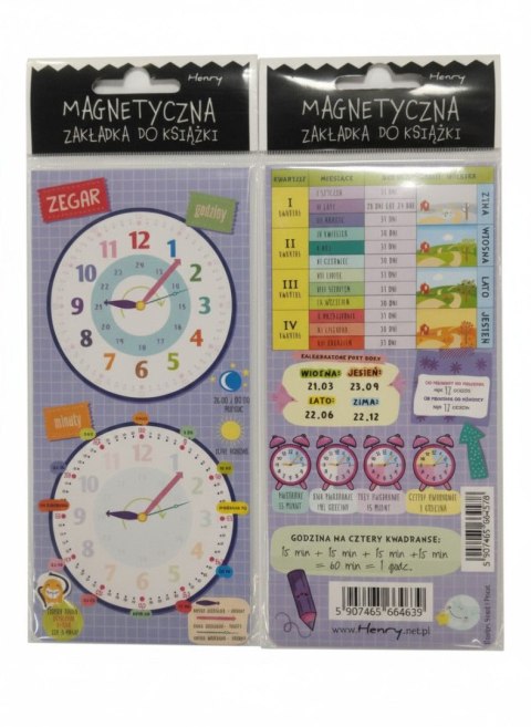 Henry Zakładka do książki magnetyczna ZEGAR Henry (5907465664639)
