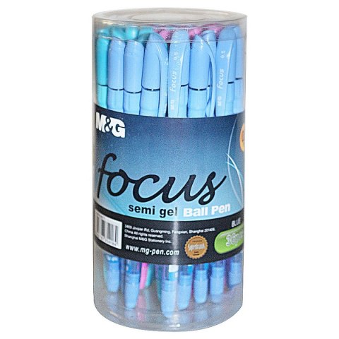 M&G Długopis Focus Semi Gel wkład niebieski 0,5mm M&G (ABP62977)