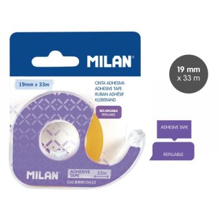 Milan Taśma biurowa z dyspenserem na blistrze 19x33 [mm x m] Milan (BWM10433)