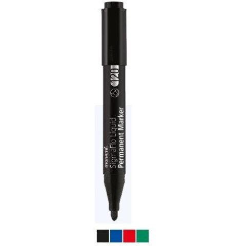 Monami Marker permanentny niebieski wkład niebieski okrągła końcówka Monami