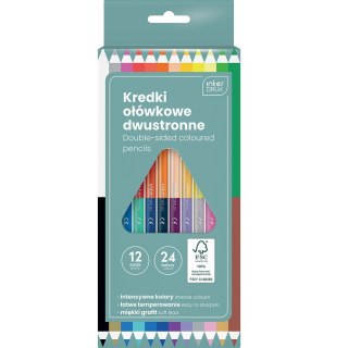 Noster Kredki ołówkowe dwustronne 12/24 kol 5902277329813 24 kol. Noster
