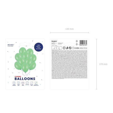 Partydeco Balon gumowy Party Deco BALONY STRONG pastelowy 10 szt 270mm Partydeco (SB12P-102J-10)
