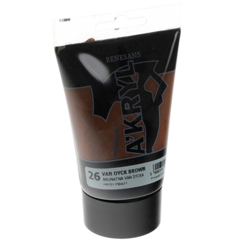 Renesans Farba akrylowa Brunatna Van Dycka kolor: brunatny Van Fycka 100ml Renesans (26)