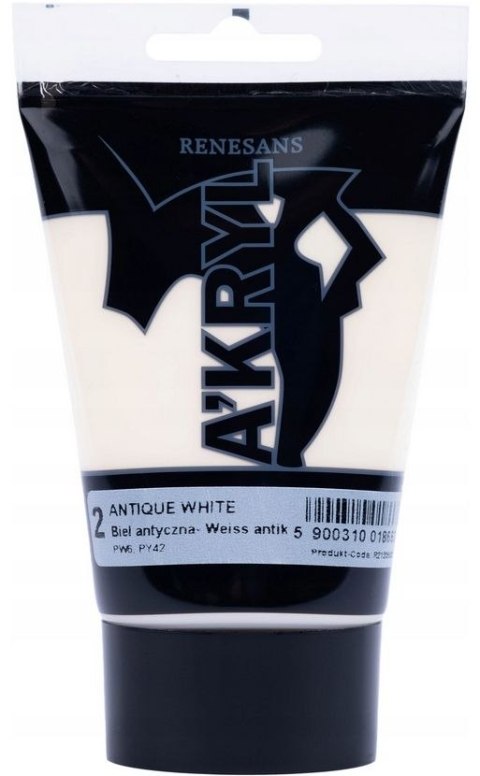 Renesans Farba akrylowa biel antyczna kolor: biały antyczny 100ml Renesans (01)